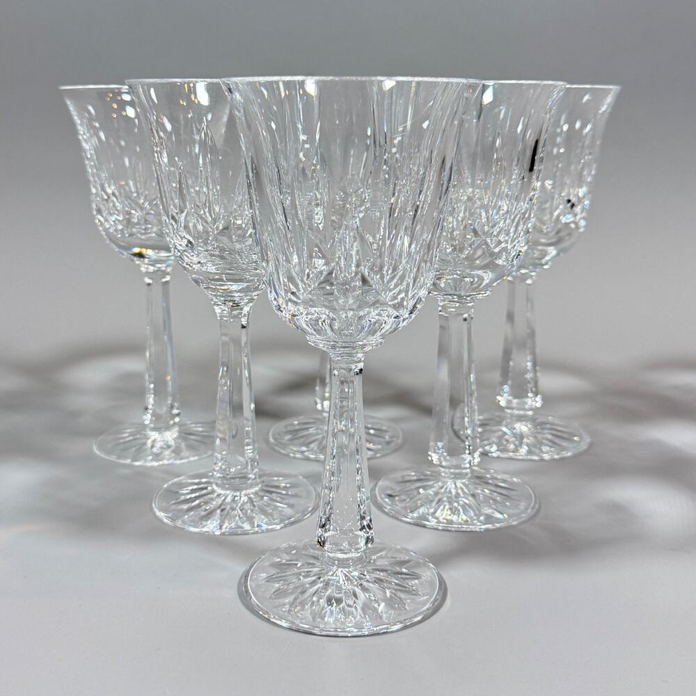7" Waterford Crystal BALLYSHANNON Claret Clear Glasses – Set of 6